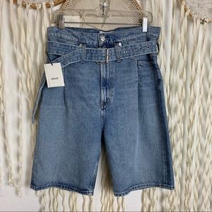 Agolde NWT 90 Revival Paperbag Waist Shorts 26